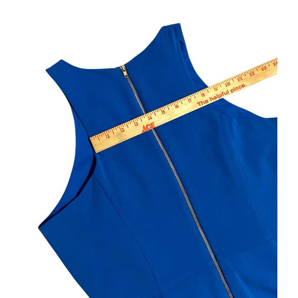 Cremieux Cameran Pacific Blue Halter High Neckline Cocktail Mini Dress Size 8 - Picture 11 of 13